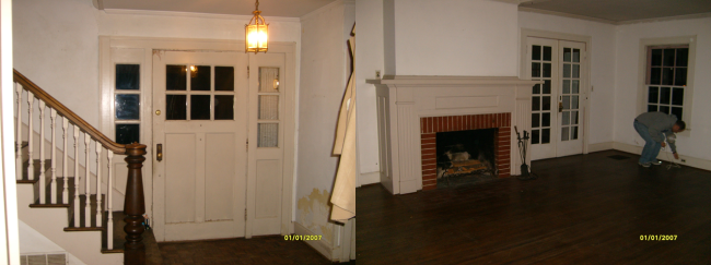 Living Room & Foyer Before